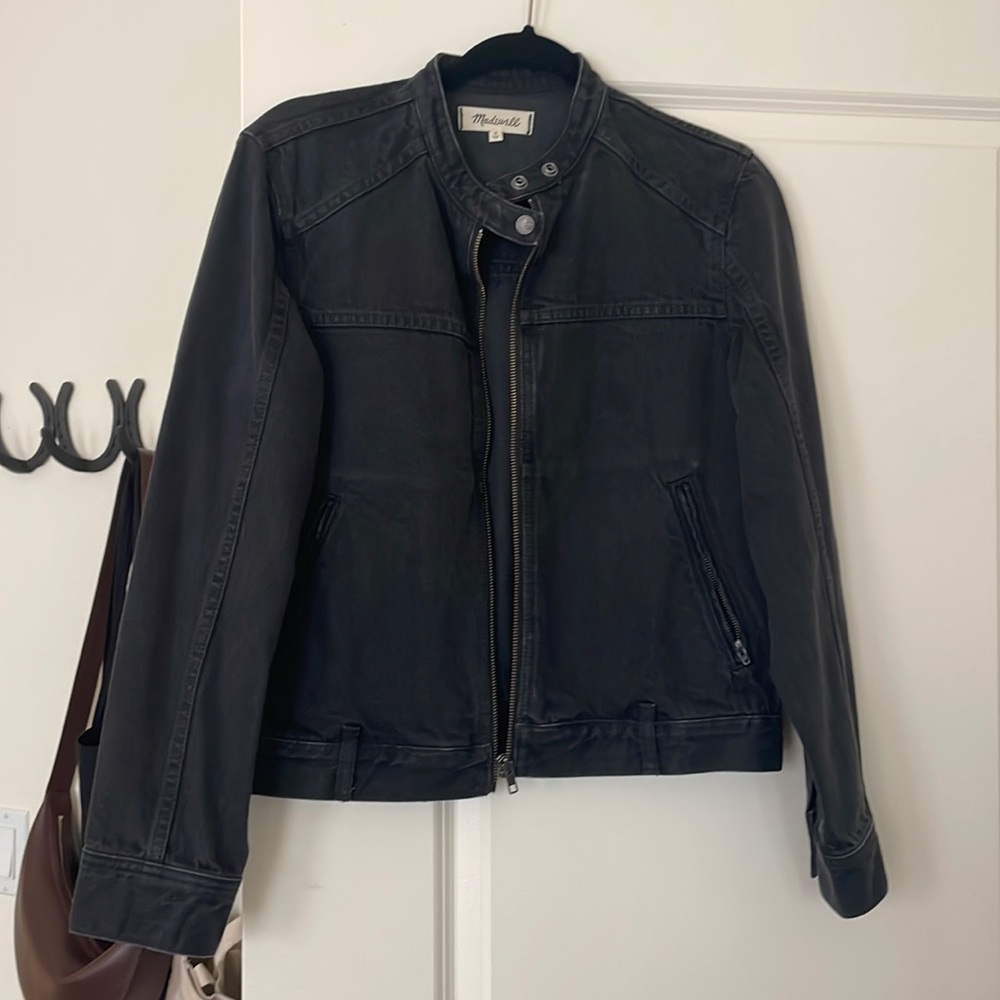 Black denim jacket
